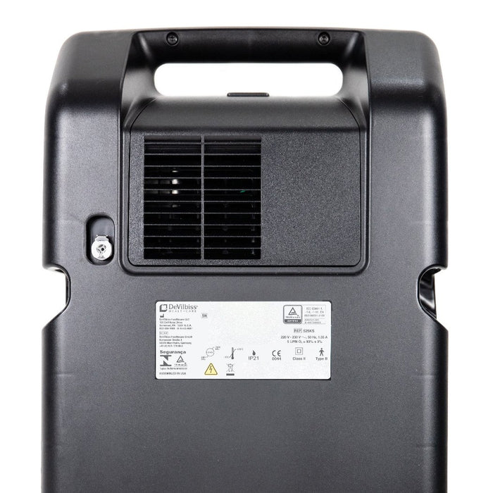 Back view of the Drive Devilbiss 525DS Oxygen Concentrator