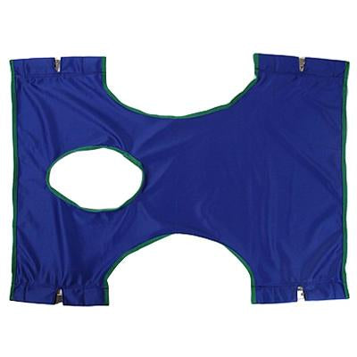 Invacare Solid Polyester Standard Sling with Commode Opening - Blue