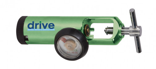 Drive Medical CGA 870 Oxygen Regulator 0-15 LPM Barb Outlet, Standard