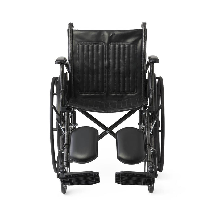 Guardian K1 Vinyl Wheelchair with Elevating Leg Rests and Swing Back Desk Length Arms