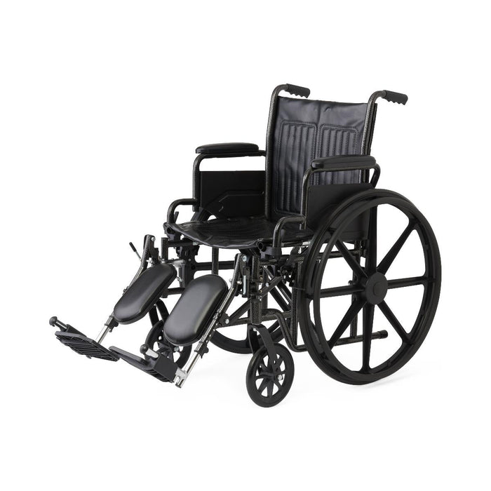 Guardian K1 Vinyl Wheelchair with Elevating Leg Rests and Swing Back Desk Length Arms