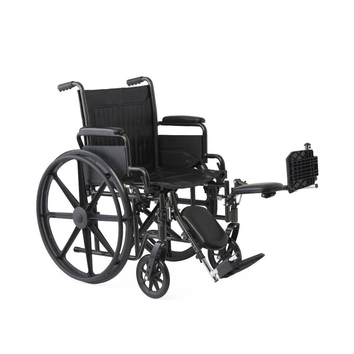 Guardian K1 Vinyl Wheelchair with Elevating Leg Rests and Swing Back Desk Length Arms