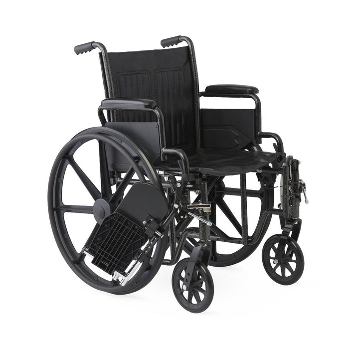 Guardian K1 Vinyl Wheelchair with Elevating Leg Rests and Swing Back Desk Length Arms