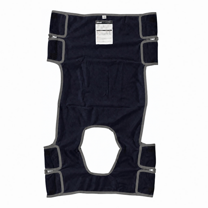Patient Lift Sling, Polyester Mesh with Commode Cutout