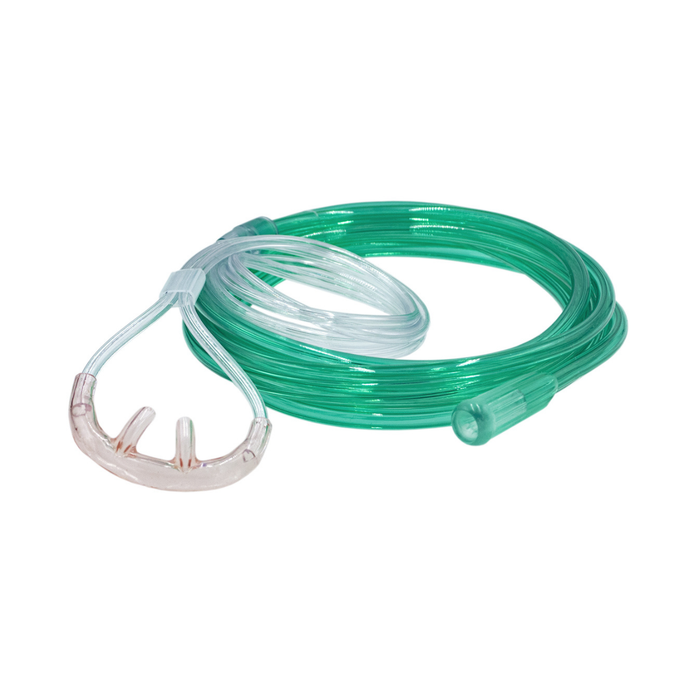 Salter Labs High Flow Nasal Oxygen Adult Cannula with Green Tubing, 7 Foot