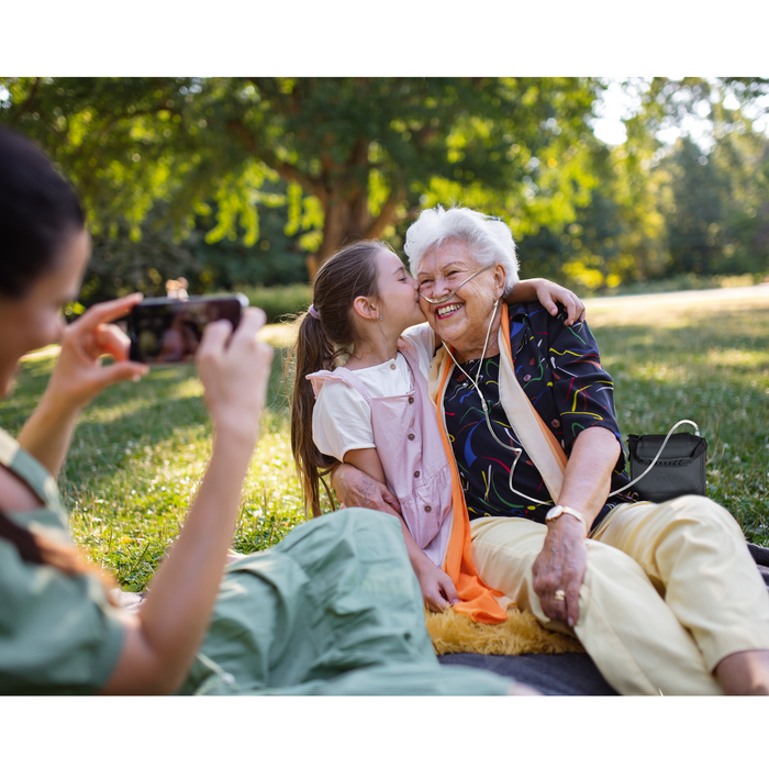 In the park with the Inogen Rove 6 portable oxygen concentrator