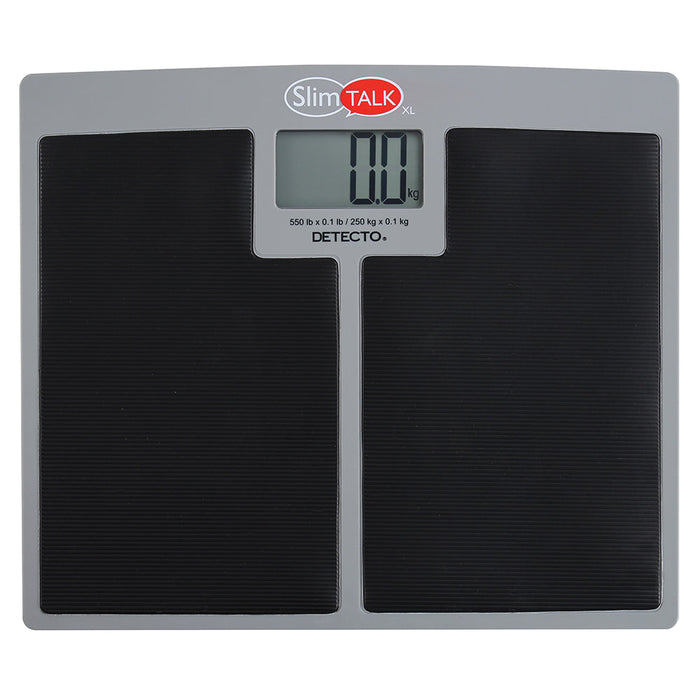 Detecto Talking Home Health Scale for Black Rubber Mat, 550 lb x 0.1 lb