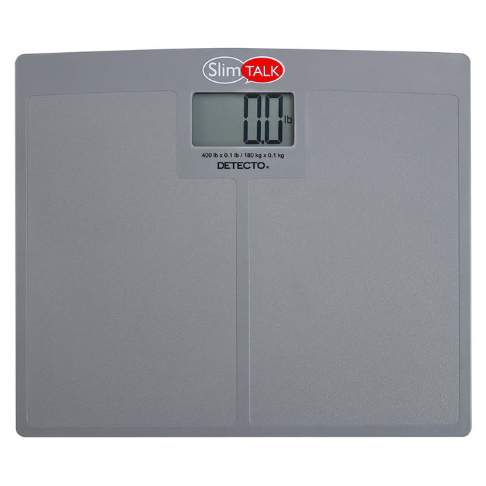 Detecto Talking Home Health Scale for Textured Platform Surface, 400 lb x 0.1 lb