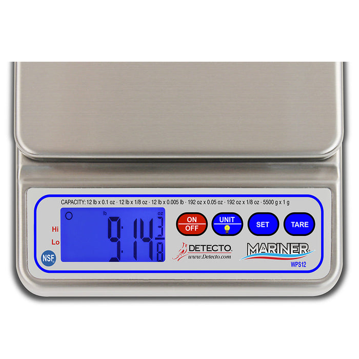 Detecto Mariner Weight Diaper Scale With Utility Bowl, 12 lb