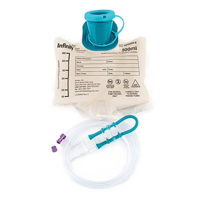 Infinity Enteral Feeding Pump Bag Set with ENFit® Connector, 500 mL, Silicone, Non Sterile