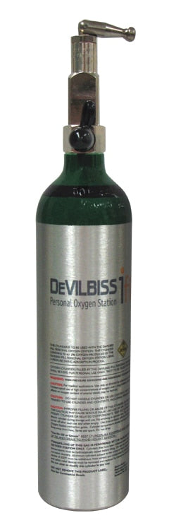 DeVilbiss Healthcare 870 Post Valve Oxygen Cylinder, M6 Cylinder