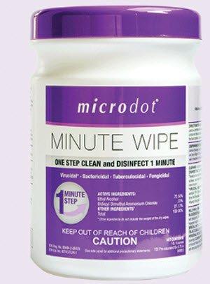 MicroDot Minute Wipe Cleaner & Disinfectant Wipes - 160 Count