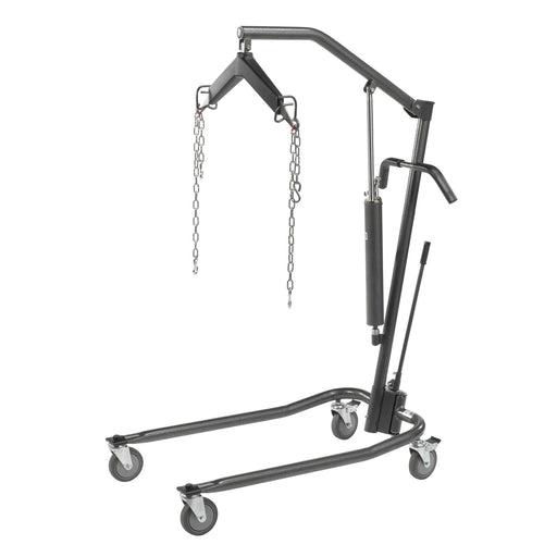 Hydraulic Patient Lift with Six Point Cradle, 5" Casters, Silver Vein