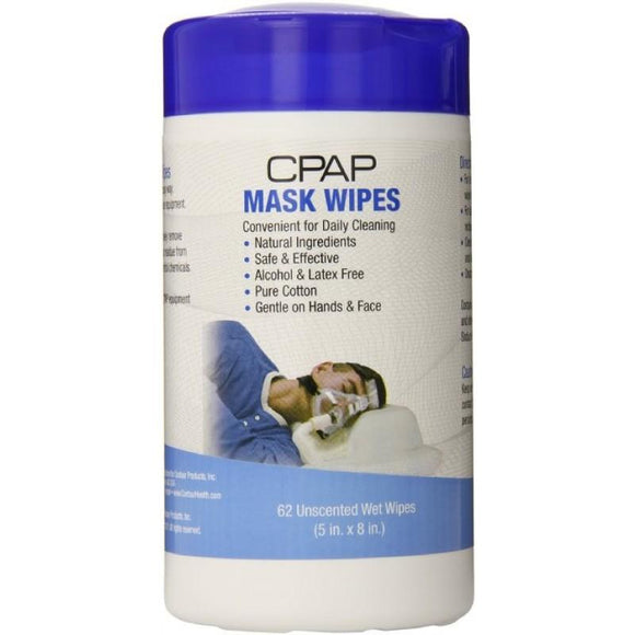 Contour Living CPAP Mask Unscented Wipe, 62 Count