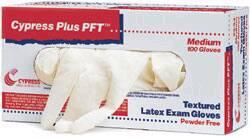 Cypress Plus PFT Textured Latex Exam Gloves - Small 100 Count