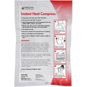 Veridian Healthcare Instant Heat Compress, 6-Inch x 9-Inch