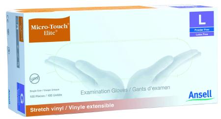 Ansell Micro-Touch Elite Exam Gloves - Large 100 Count