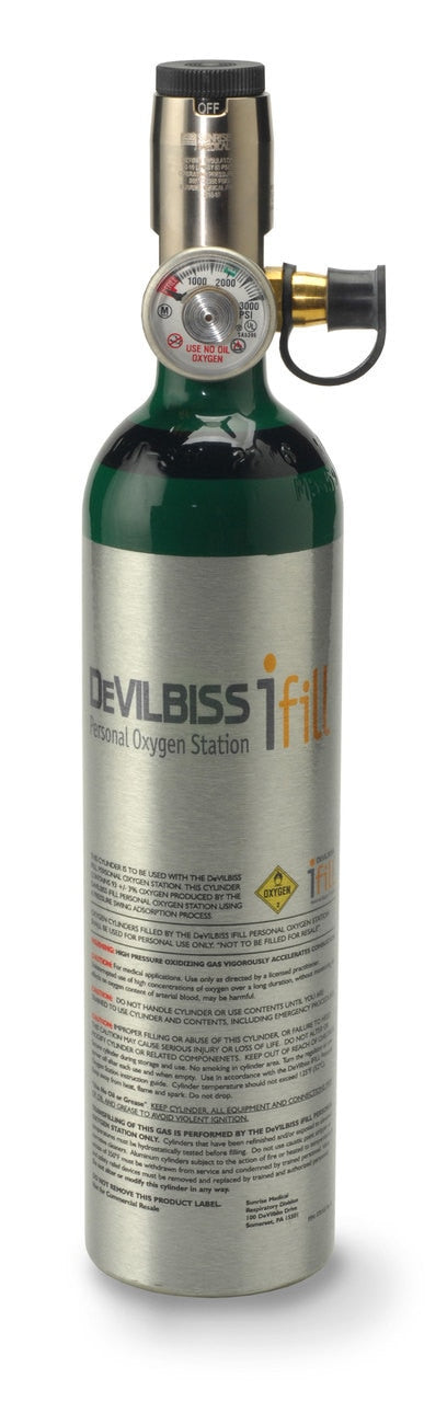 DeVilbiss Healthcare Continuous Flow Oxygen Cylinder, M6 Cylinder