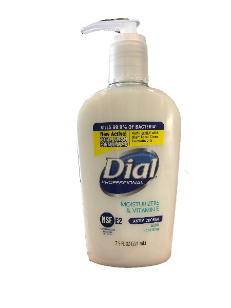 Dial Antimicrobial Soap w/ Moisturizers Liquid 7.5 oz. Pump Bottle