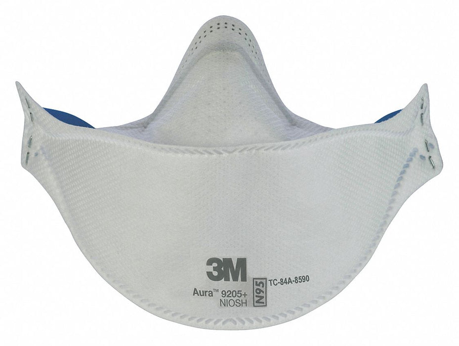 3M Aura 9205+ N95 Particulate Respirator Mask, One Size Fits Most, White
