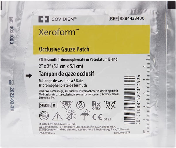yellow gauze dressing Covidien Xeroform Petrolatum Gauze Dressing 2 in. x 2 in