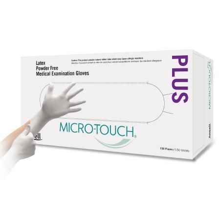Ansell Micro-Touch Plus Latex Exam Gloves - Large 150/Box
