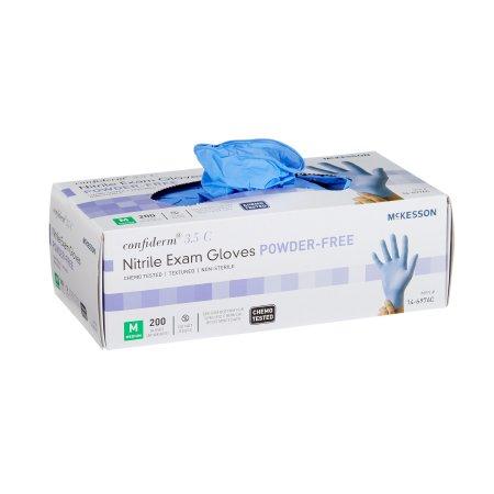 McKesson Confiderm 3.5C Nitrile Exam Gloves - Medium 200/Box