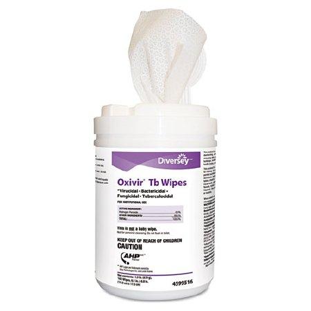 Diversey Oxivir Tb Surface Disinfectant Cleaner Premoistened Alcohol Based Wipe - 60 Count Canister