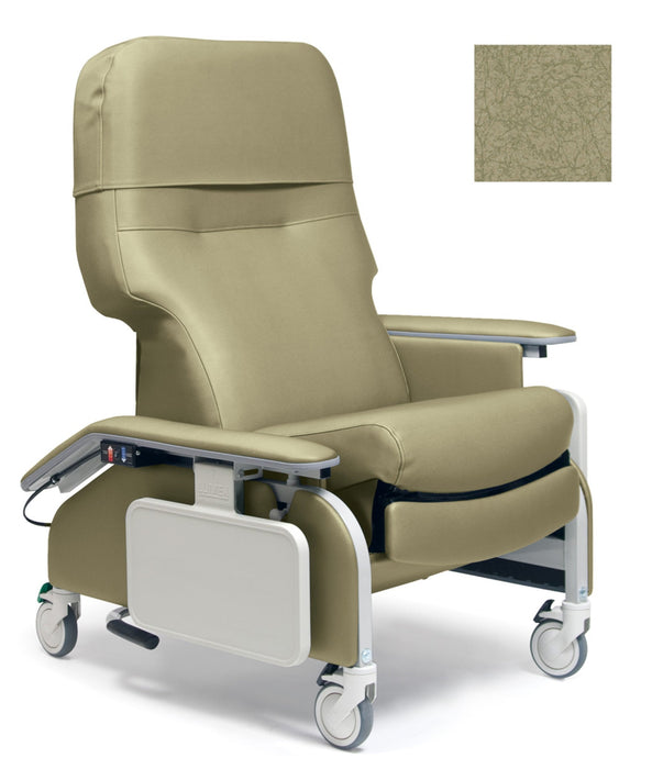 Graham Field Lumex Deluxe Clinical Care Recliner with Drop Arms with Fully Upholstered Arms - Heat & Massage