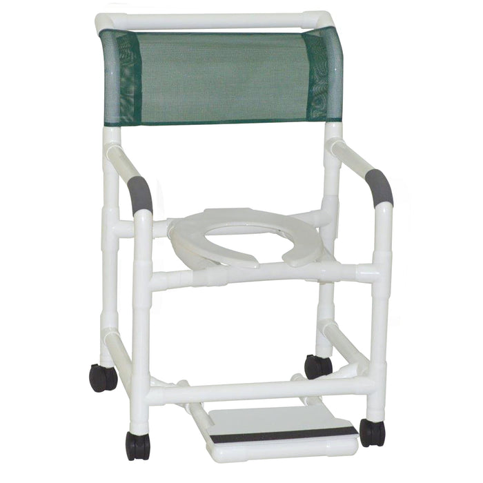 Graham Field Lumex 22" PVC Shower Commode Chair with Sliding Footrest, 1 Each