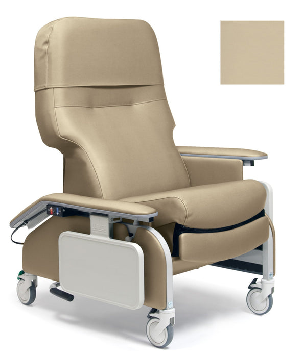 Graham Field Lumex Deluxe Clinical Care Recliner with Drop Arms with Fully Upholstered Arms - Heat & Massage