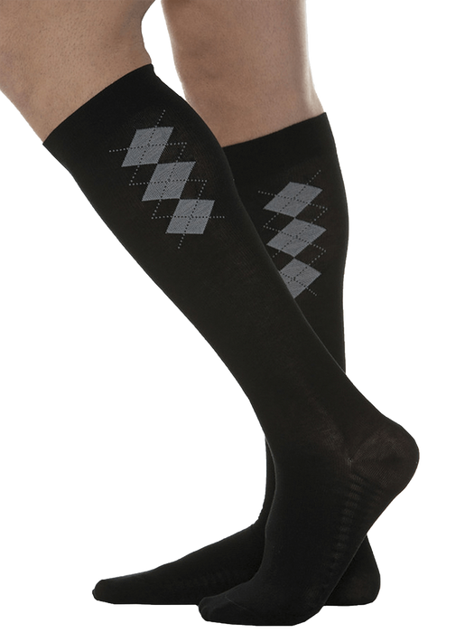 MAXAR Mens Fashion Cotton Compression Support Socks- Black