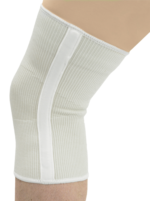 MAXAR Wool/Elastic Knee Brace with Spiral Metal Stays - White