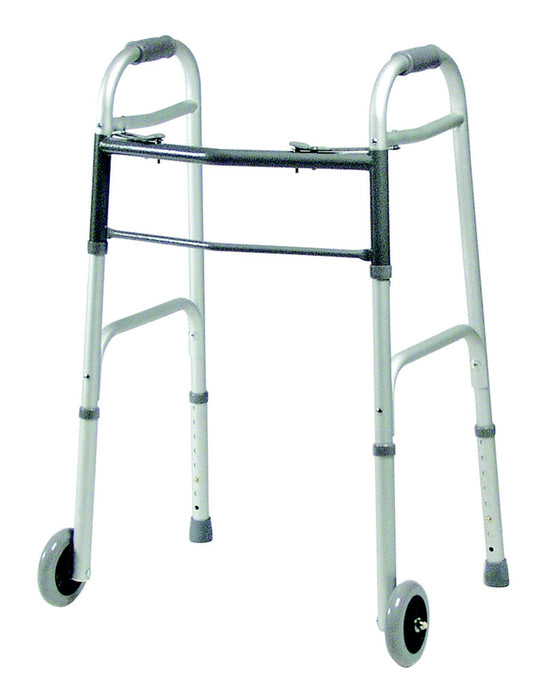Graham Field Dual Release Folding Walkers with 5" Fixed Wheels - Junior, 4 Each Per Case