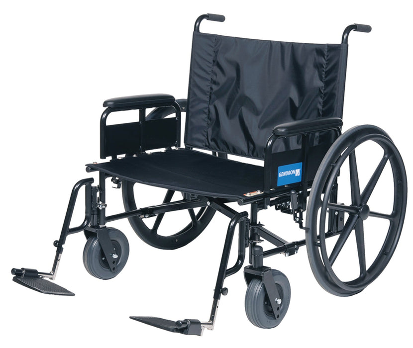 Graham Field Fixed Back Full Arms Swing Away Foot Rests Wheelchair - 15.5"