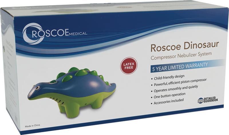 Roscoe Dinosaur Pediatric Nebulizer System with Disposable Neb Kit