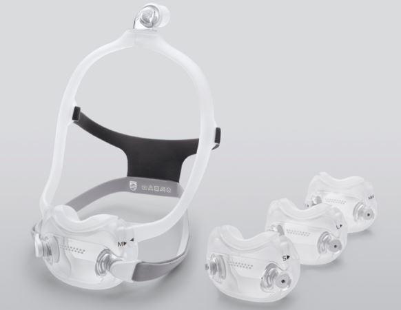 Philips Respironics Full Face CPAP Mask with Headgear, All Cushion Sizes Included (FitPack)