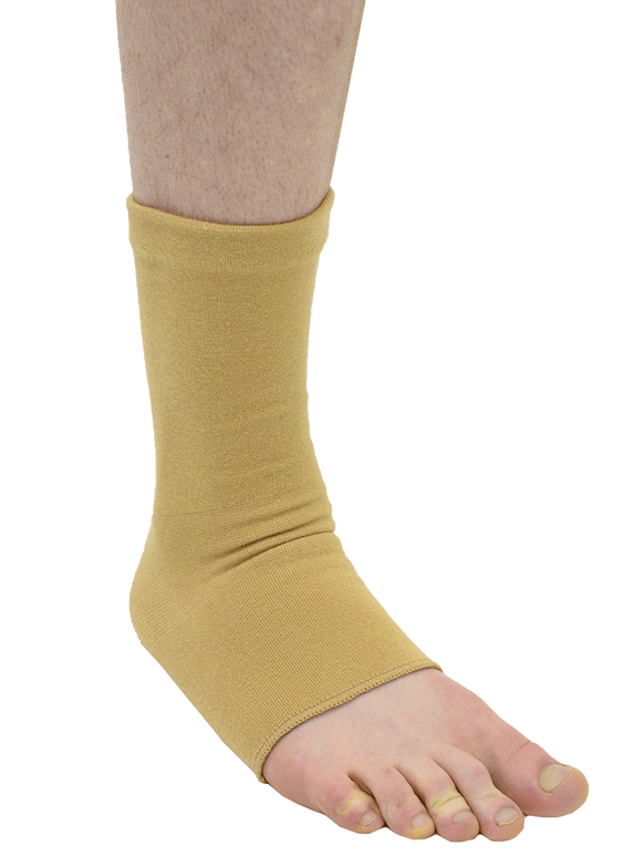 MAXAR Cotton/Elastic Ankle Brace (Four-Way Stretch, 67% Cotton) - Beige