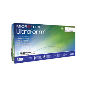 MicroFlex Ultraform NonSterile Nitrile Blue Gloves - 300 Count