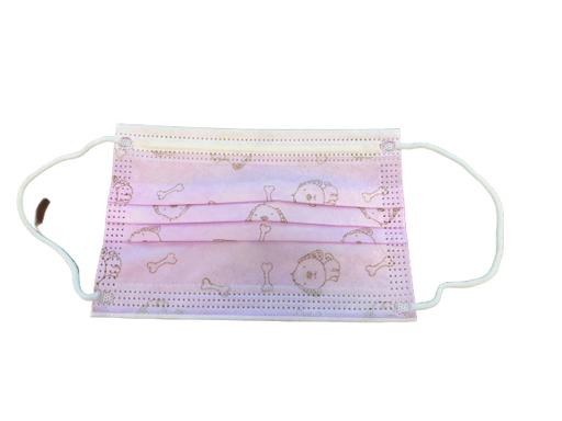 Kids 3-PLY Disposable Surgical Mask w/Elastic Ear Loop, Pink/Blue