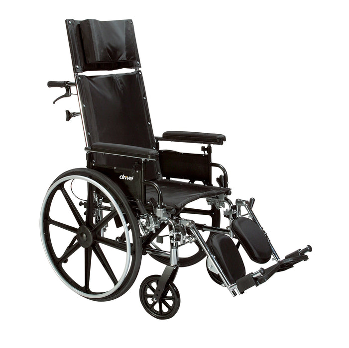 Viper Plus GT Full Reclining Wheelchair, Detachable Full Arms, 16" Seat