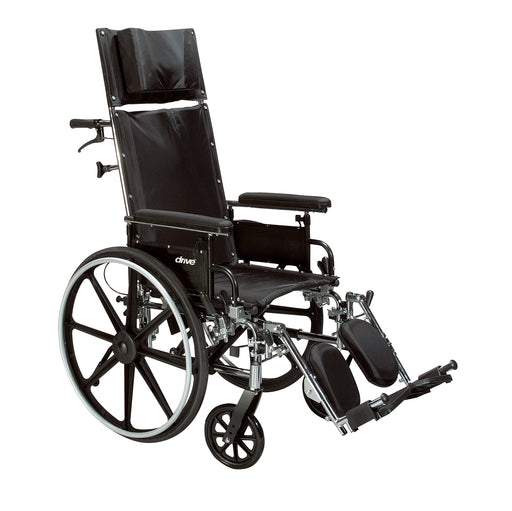 Viper Plus GT Full Reclining Wheelchair, Detachable Full Arms, 18" Seat